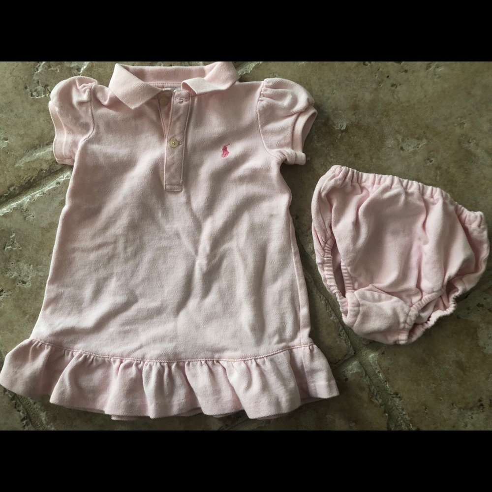 Ralph Lauren Infant Girl LtPink Dress w/ bloomers